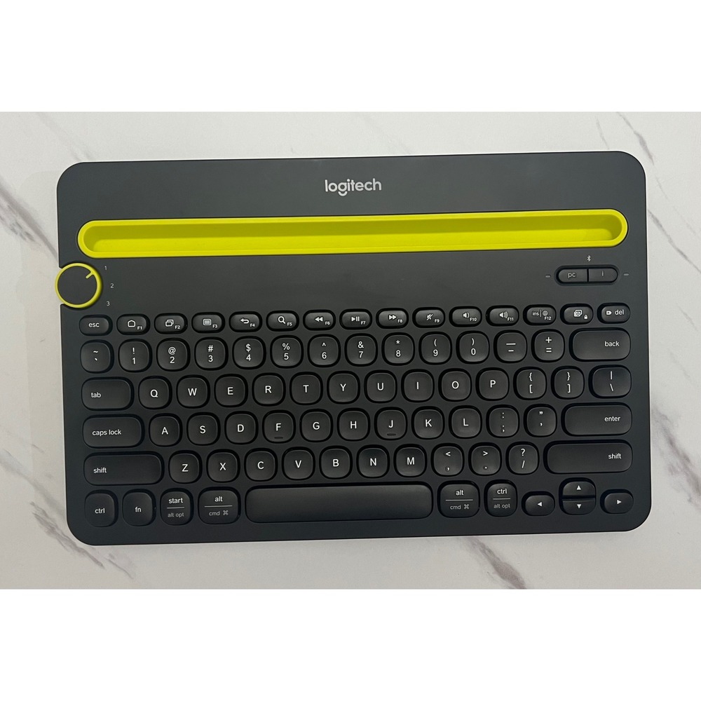 Logitech K480 Multi-Device‎ Bluetooth Wireless Keyboard Black Yellow 920-006342